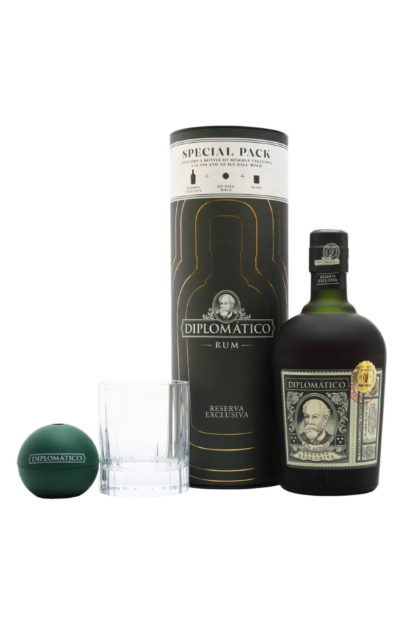 Diplomatico Reserva Exclusiva Gift Pack (with Branded Glass & Ice Ball Mould)