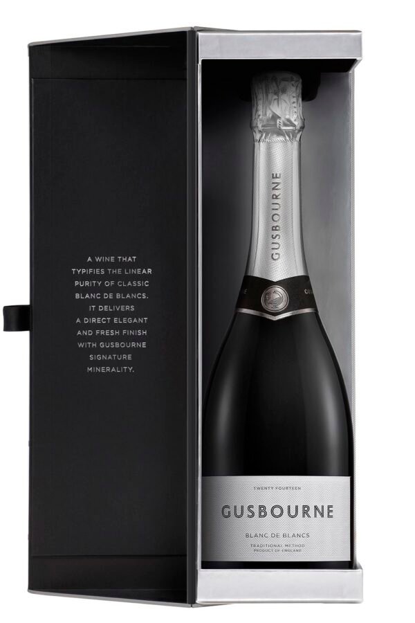 Gusbourne Blanc de Blancs 2019 with gift box