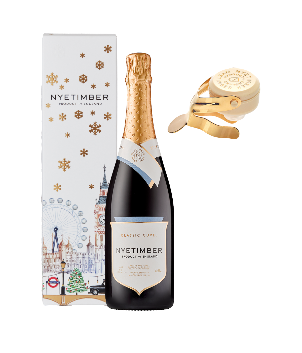 Nyetimber clasisc cuvee offer free gift box and stopper worth £8 christmas deal christmas champagne english sparkling wine