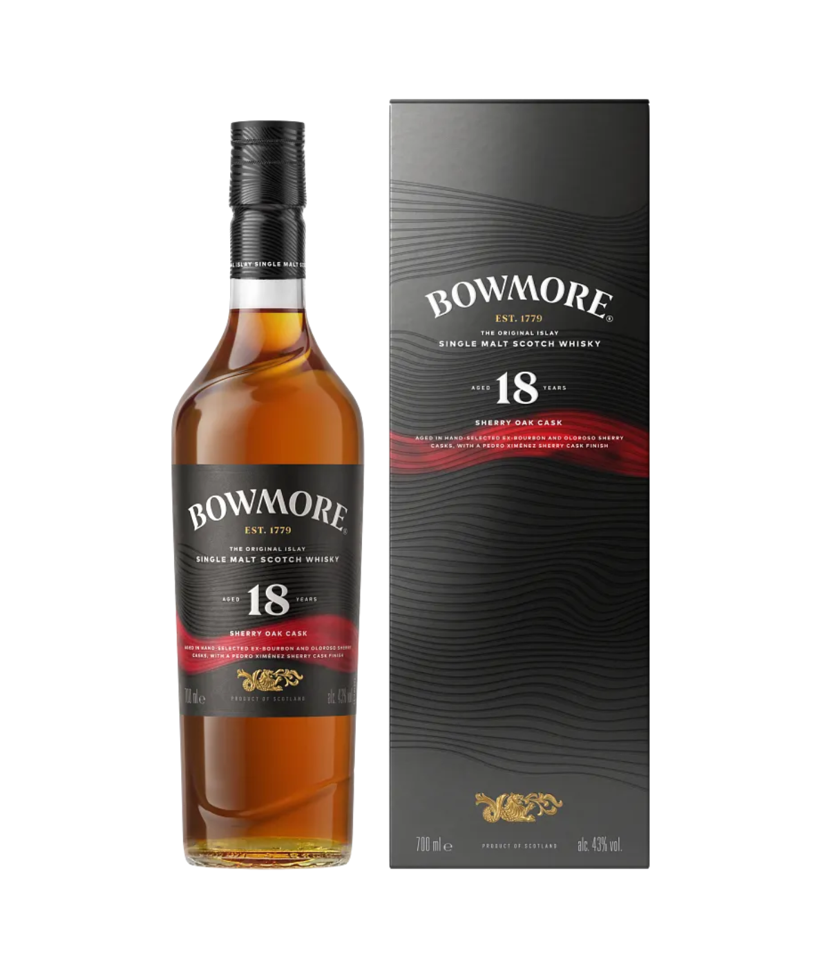 Bowmore 18 year old sherry cask whisky new whisky new bowmore whisky brokers associates