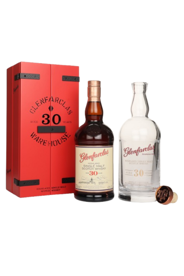 Glenfarclas 30 Year Old with Free Cyrstal Glass decanter whisky brokers associates whisky gift