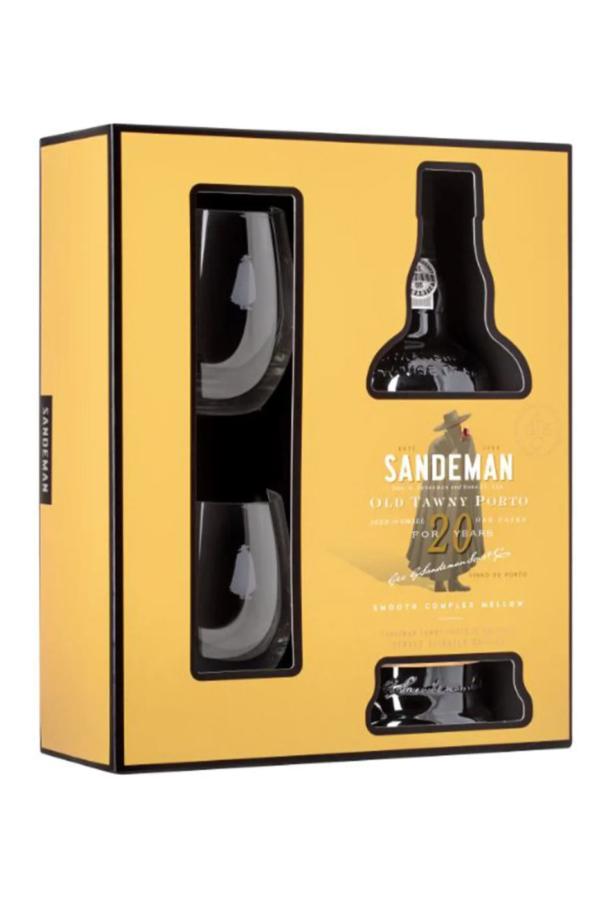 Sandeman 20 Year Old Tawny Port Gift Pack (with 2 Glasses)