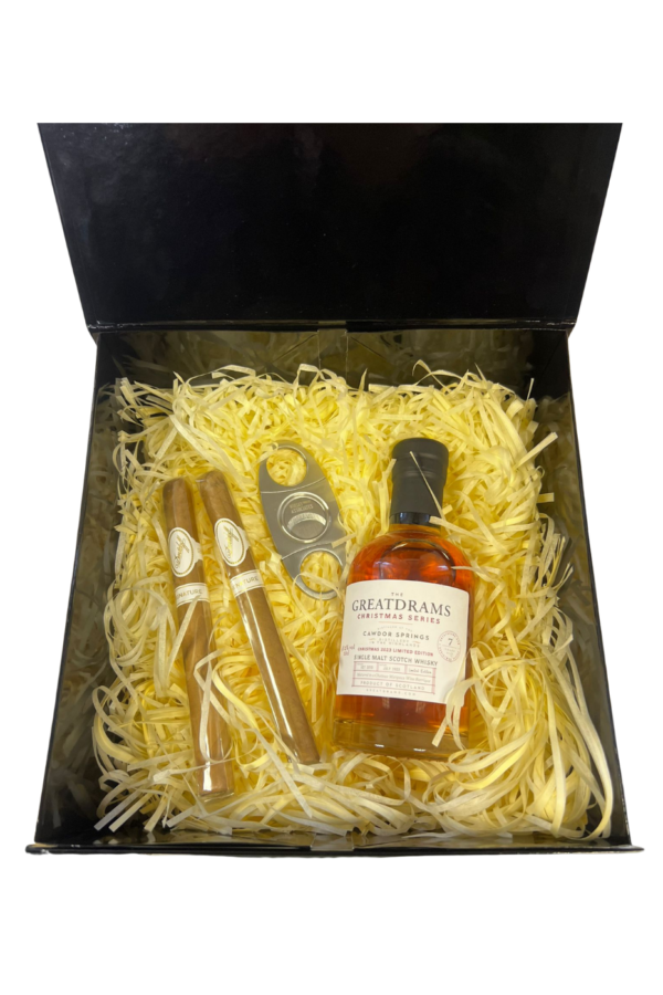 Luxury Cigar & Whisky Gift Set davidoff cigar cawdor springs whisky
