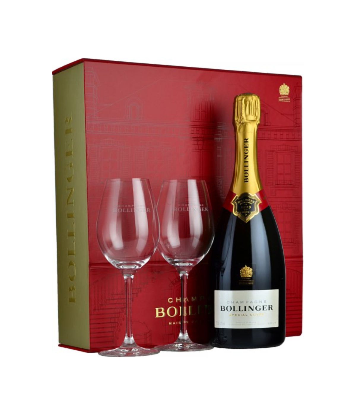 Bollinger Gift Pack with Two Bollinger Glasses