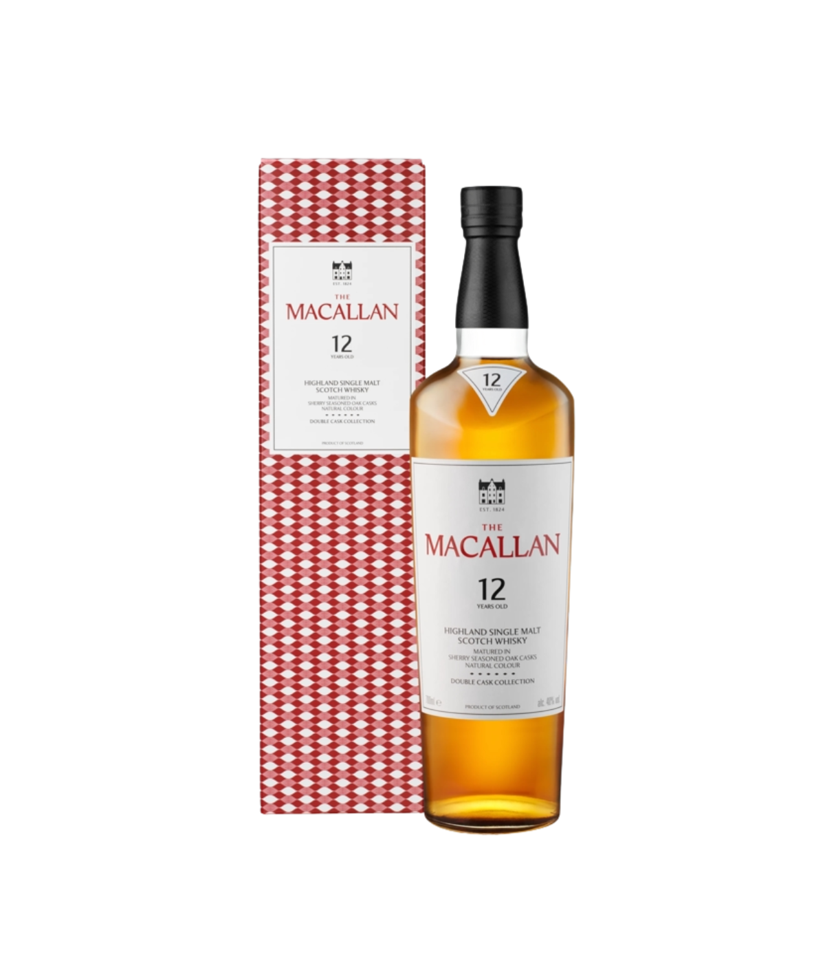 A bottle of Macallan 12 double cask in new packaging